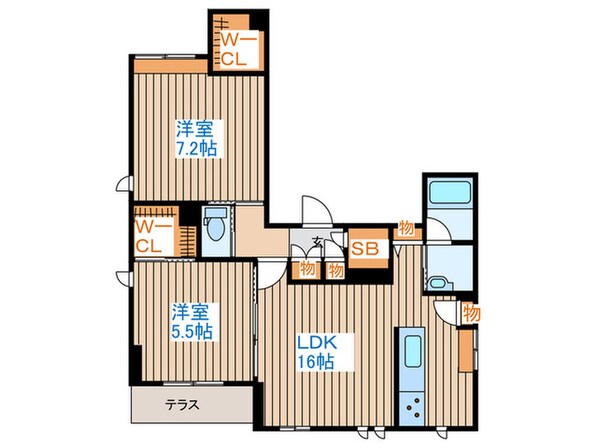 ラスティア泉中央の物件間取画像